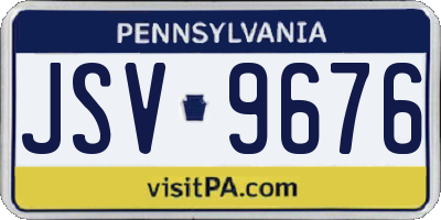 PA license plate JSV9676