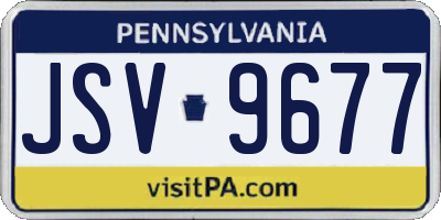 PA license plate JSV9677