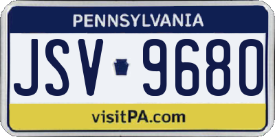 PA license plate JSV9680