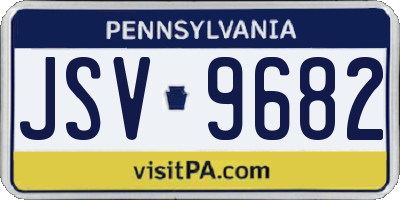 PA license plate JSV9682
