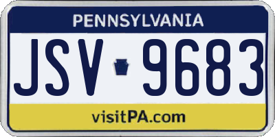 PA license plate JSV9683