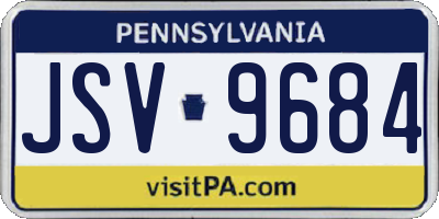 PA license plate JSV9684