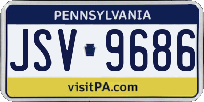 PA license plate JSV9686