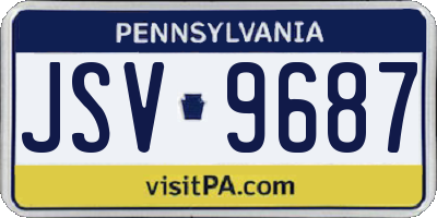 PA license plate JSV9687