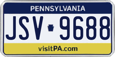 PA license plate JSV9688