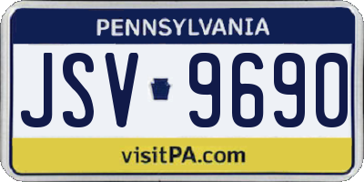 PA license plate JSV9690
