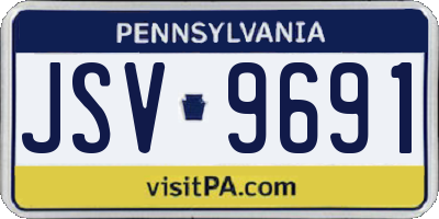 PA license plate JSV9691