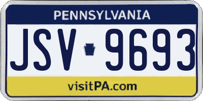 PA license plate JSV9693