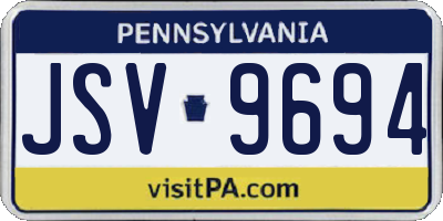 PA license plate JSV9694