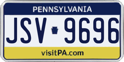 PA license plate JSV9696