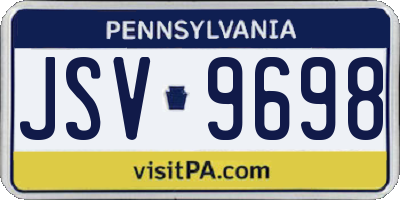 PA license plate JSV9698