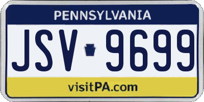 PA license plate JSV9699