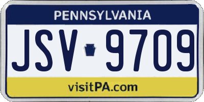 PA license plate JSV9709
