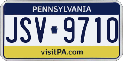 PA license plate JSV9710