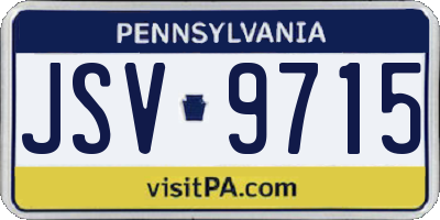 PA license plate JSV9715