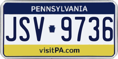 PA license plate JSV9736