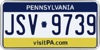 PA license plate JSV9739