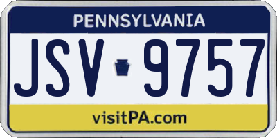 PA license plate JSV9757