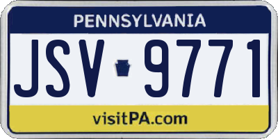 PA license plate JSV9771