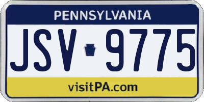 PA license plate JSV9775