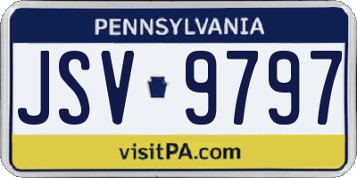 PA license plate JSV9797