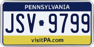 PA license plate JSV9799