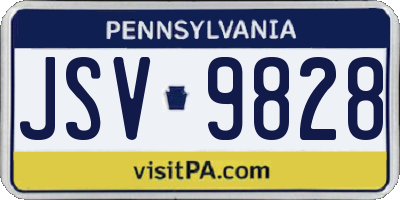 PA license plate JSV9828