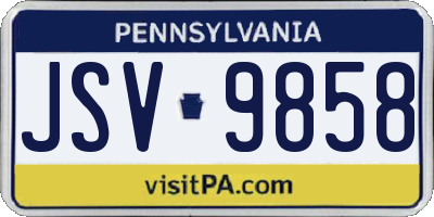 PA license plate JSV9858