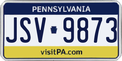 PA license plate JSV9873