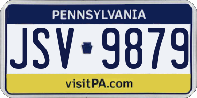 PA license plate JSV9879