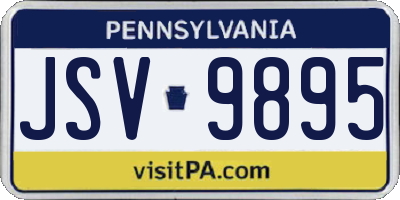PA license plate JSV9895