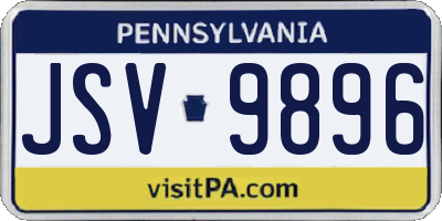 PA license plate JSV9896