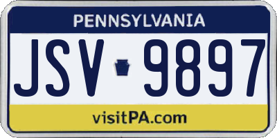 PA license plate JSV9897