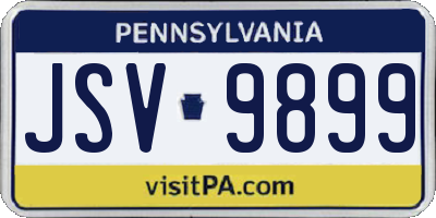 PA license plate JSV9899