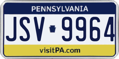 PA license plate JSV9964