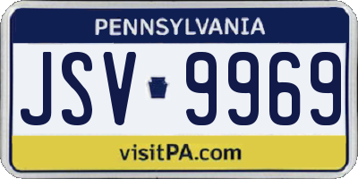 PA license plate JSV9969