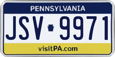 PA license plate JSV9971