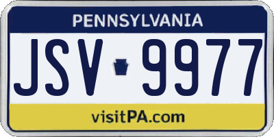 PA license plate JSV9977