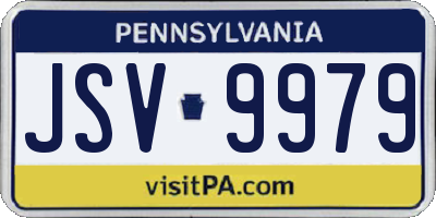PA license plate JSV9979