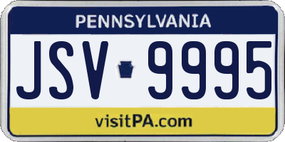 PA license plate JSV9995