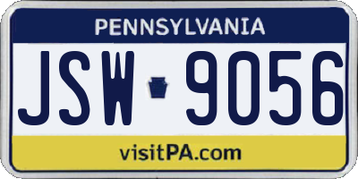 PA license plate JSW9056