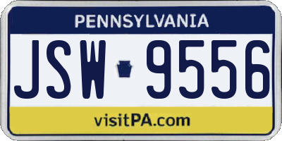 PA license plate JSW9556