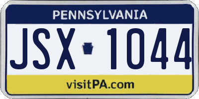 PA license plate JSX1044