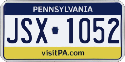 PA license plate JSX1052