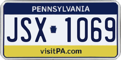 PA license plate JSX1069