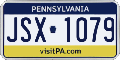 PA license plate JSX1079
