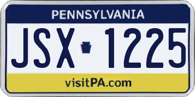 PA license plate JSX1225