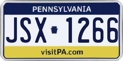 PA license plate JSX1266