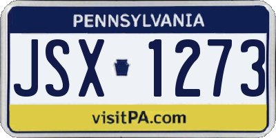 PA license plate JSX1273