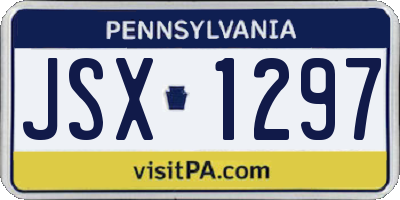 PA license plate JSX1297